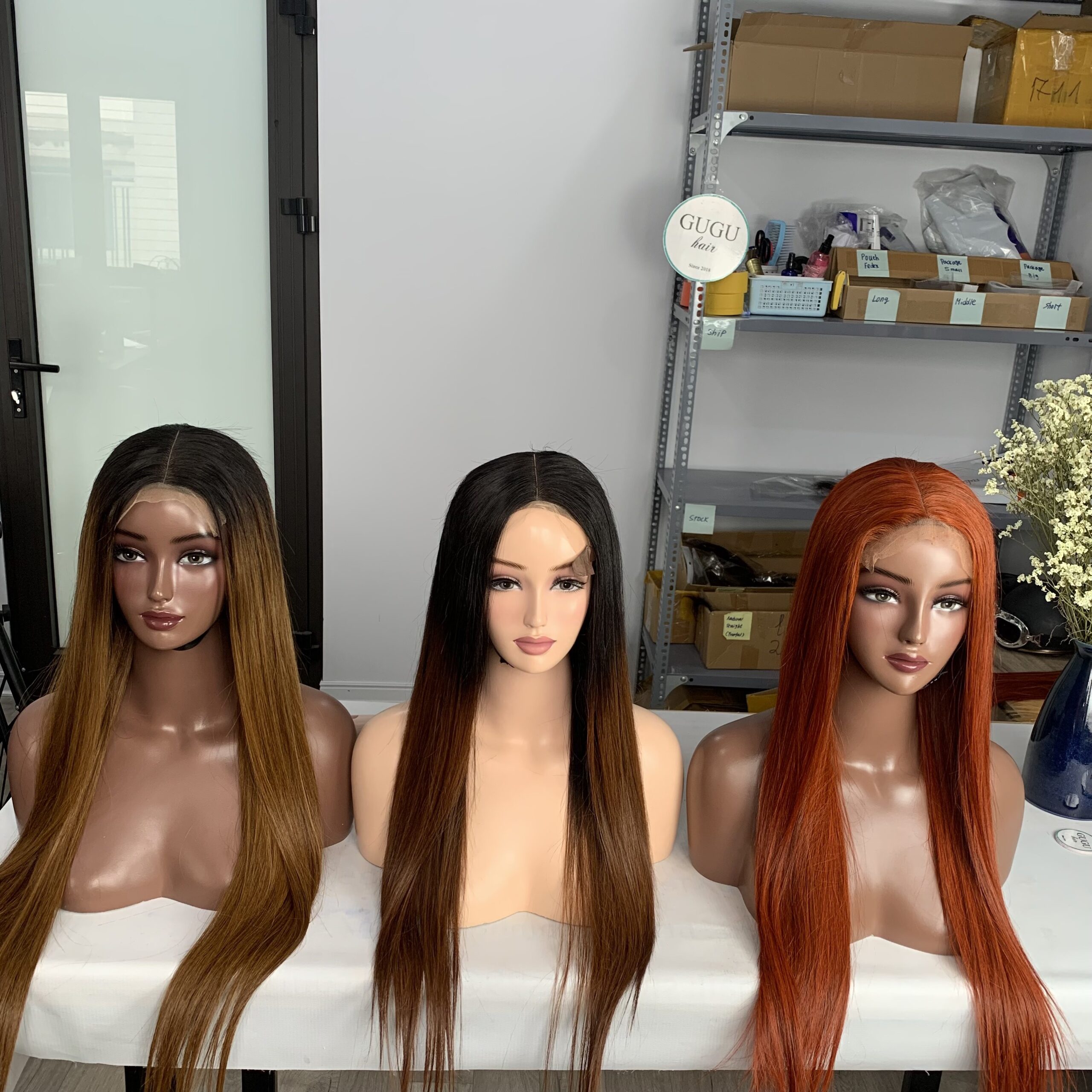 Vietnamese Human Wig Hair Ombre Brown Color Premium Quality 6 human-hair-bone-straight-wig-26inch-gugu-hair