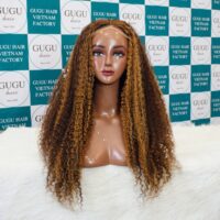 Ombre Human Hair Kinky Curly 5x5 Lace Front Wigs