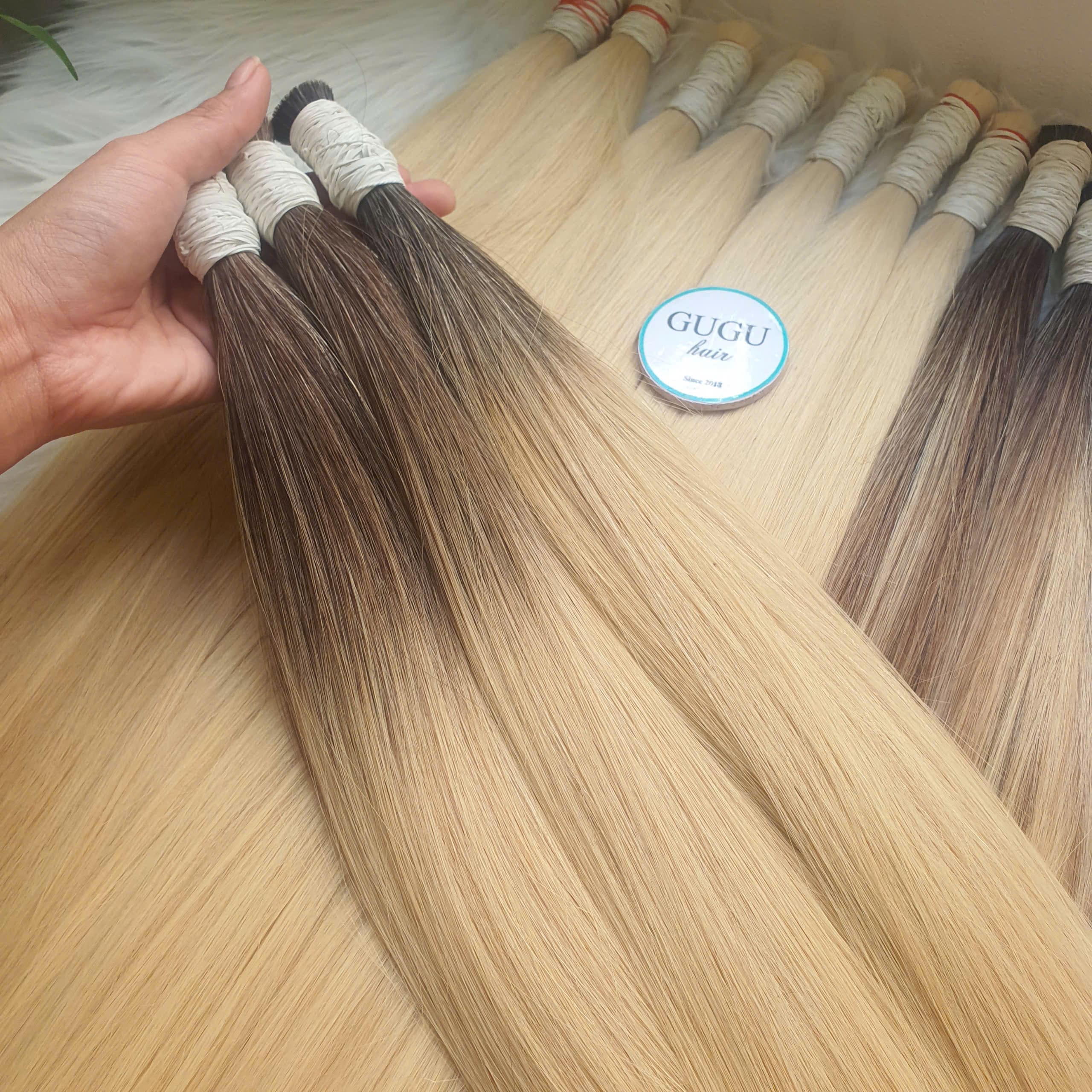 Custom Length & Color Natural Straight Bulk Human Hair 1 Buy Vietnamese Bulk Hair Extensions at Wholesale Price | GUGUHAIR
