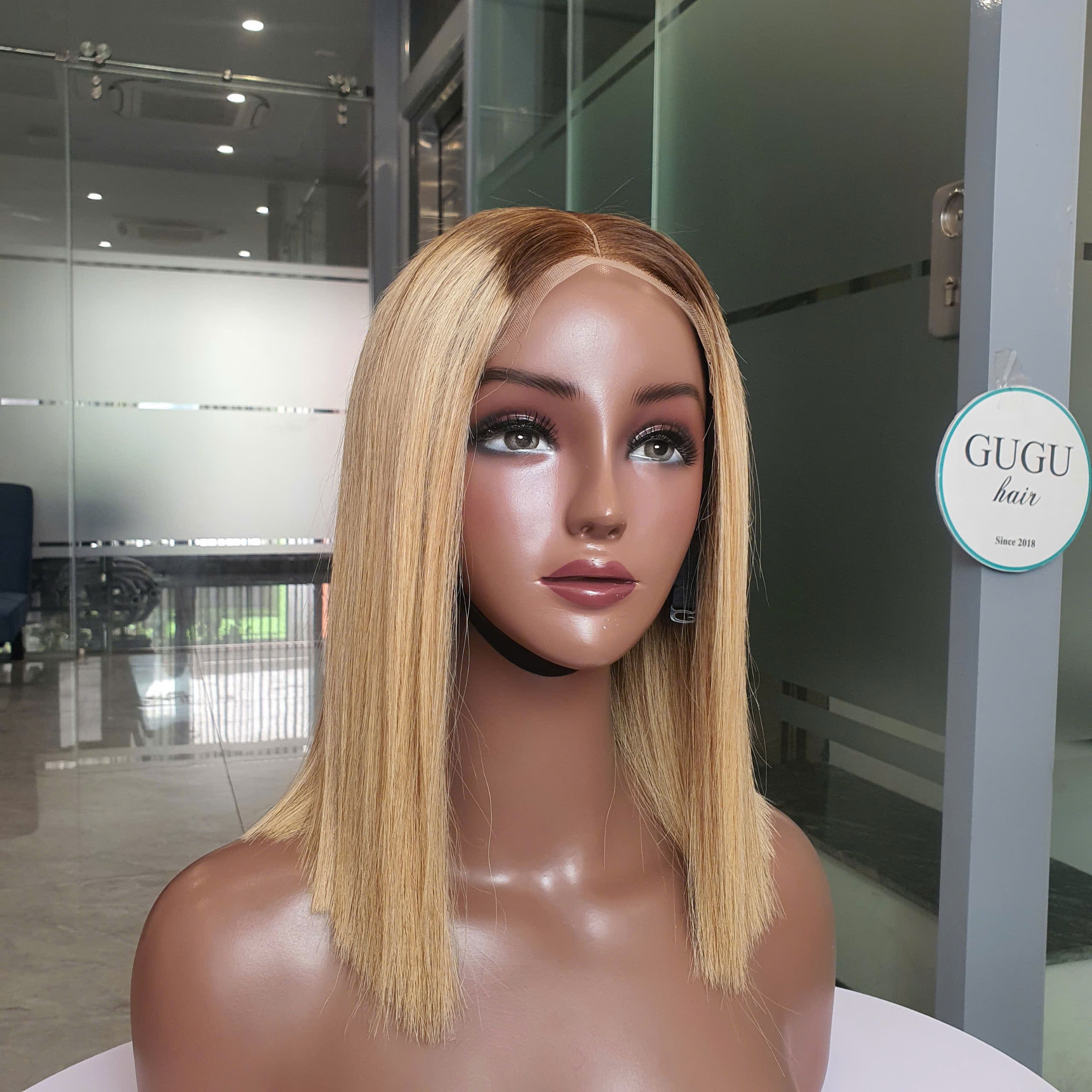 Blonde Bob Lace Front Wig Pre-Plucked Transparent Lace Wig for Women 2 Bob Lace Front Wig