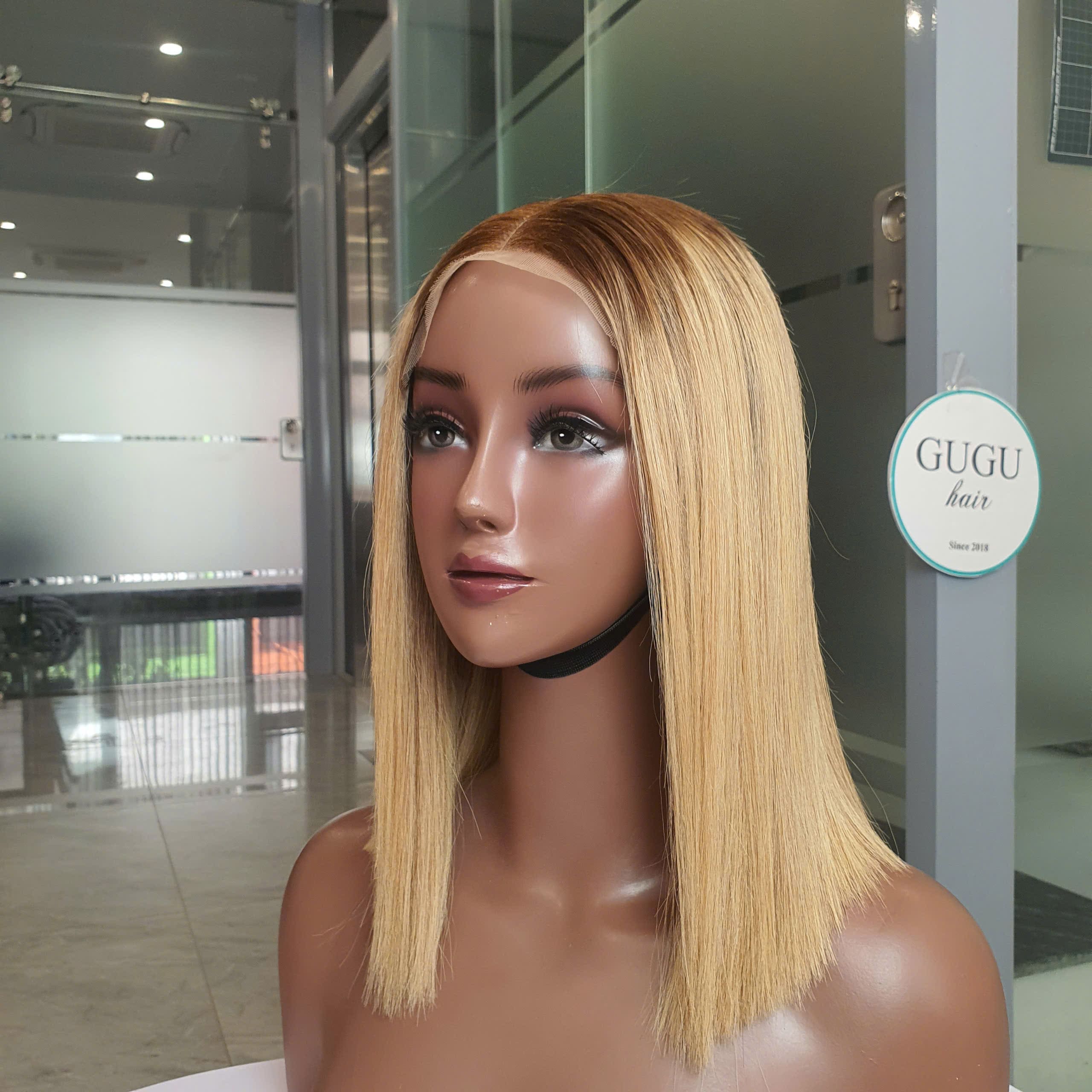 Blonde Bob Lace Front Wig Pre-Plucked Transparent Lace Wig for Women 1 Bob Lace Front Wig