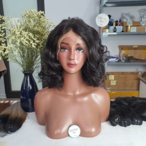 Human Hair Curly Wigs Bob