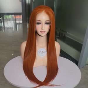 Bone Straight Lace Front Wig brown color 30 inch