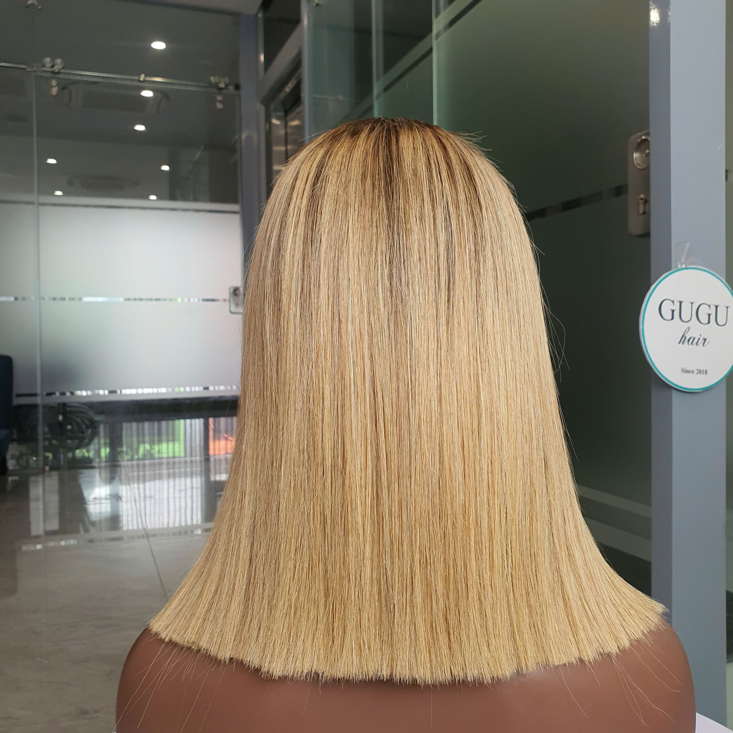 Blonde Bob Lace Front Wig Pre-Plucked Transparent Lace Wig for Women 3 Bob Lace Front Wig