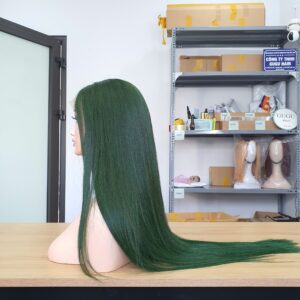 Emerald Green Bone Straight Lace Front Wig