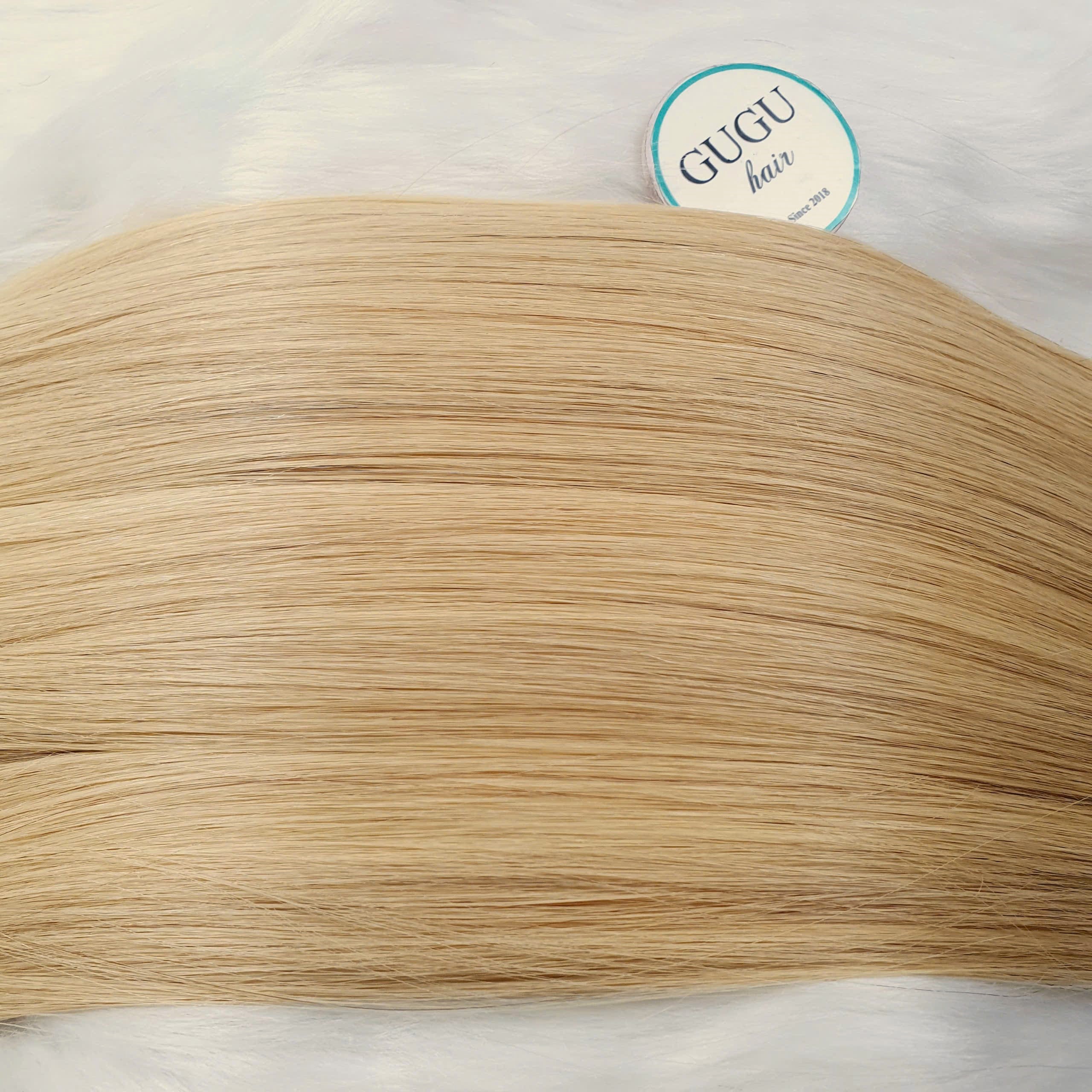 GuguHair 100% Human Hair Weft – Bone Straight Blonde #613 4 luxury hair extensions