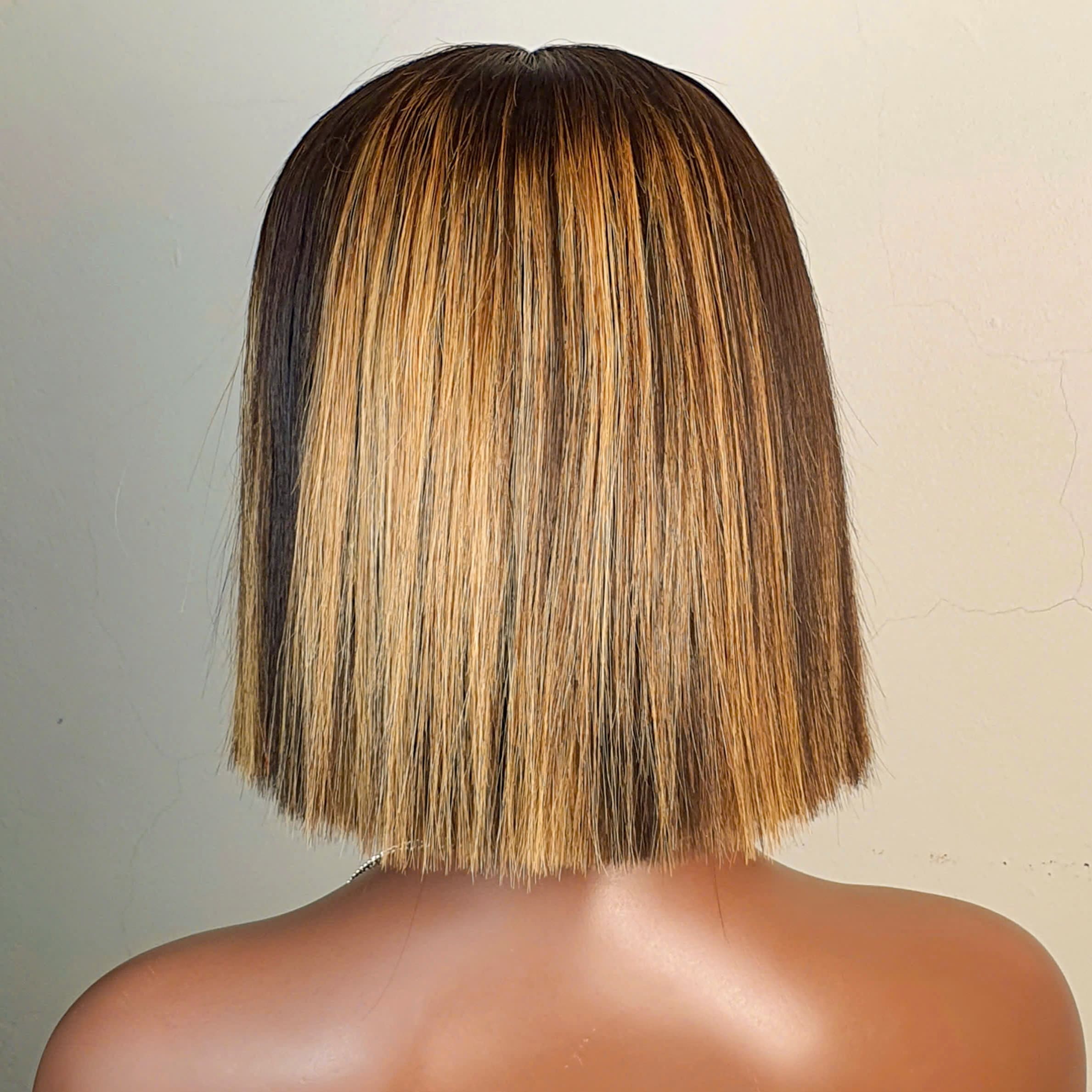 Best Selling Bob Wig 10 Inches Human Hair Remy Double Drawn Bone Straight Hai