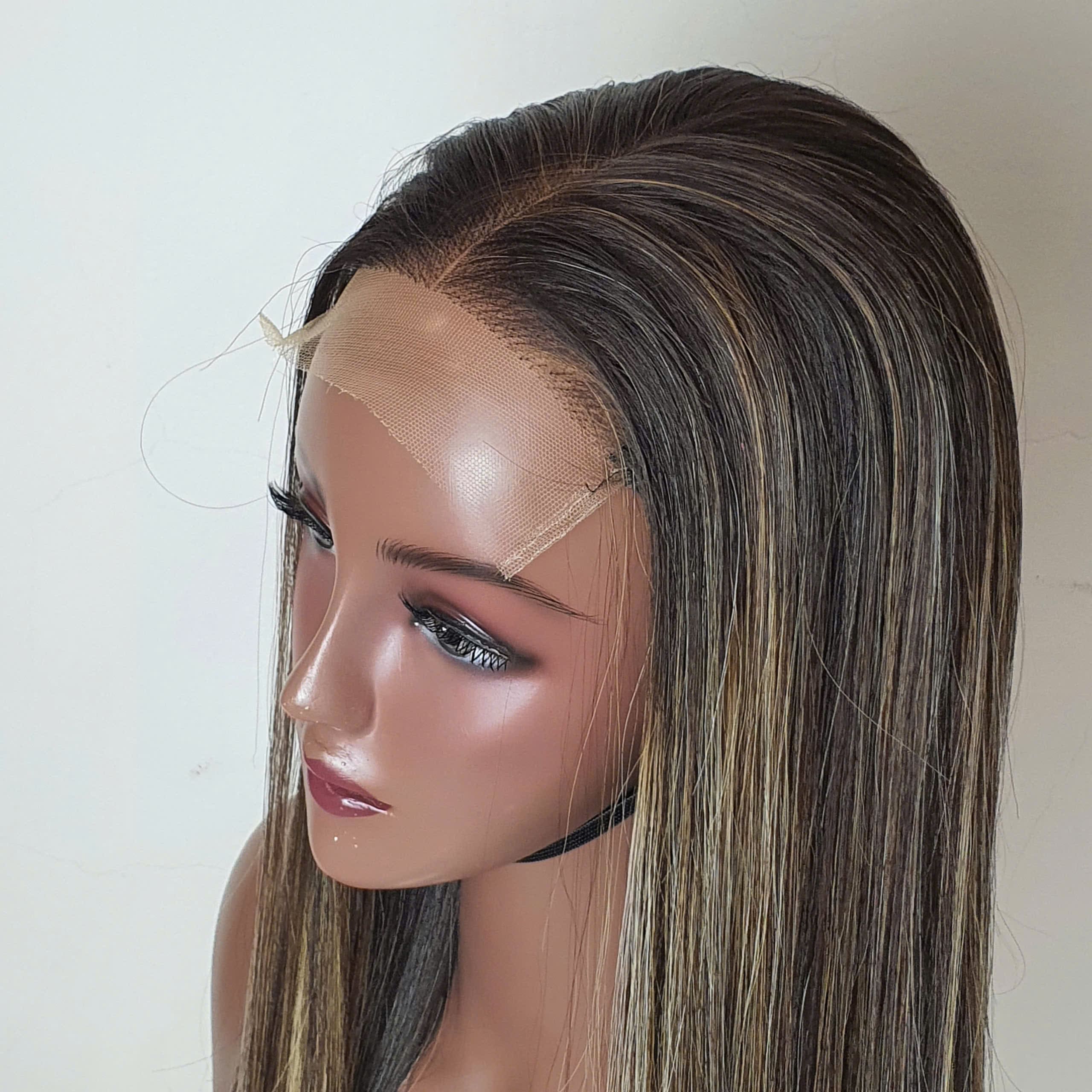 Best Highlight Wigs Colors for Brown Skin in 2025 8 bone straight wigs human hair 28inches - GUGU HAIR