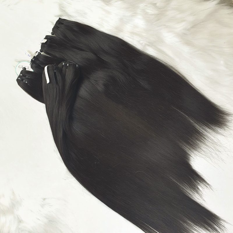 Straight weft hair extensions human hair