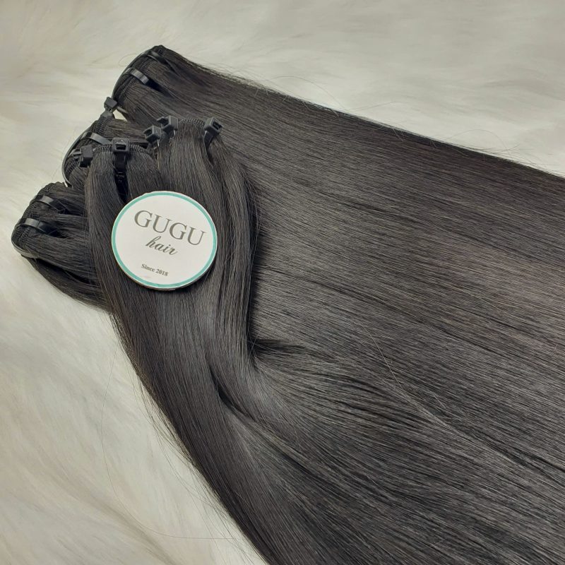 High Quality Hair Extensions Genius Weft Human Hair Jet Black Color