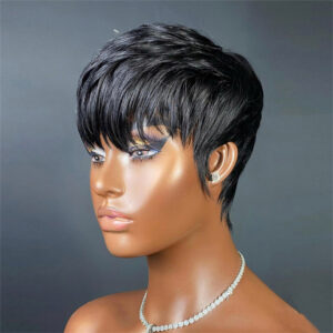 Short Layered Pixie Short Wig for Black Women