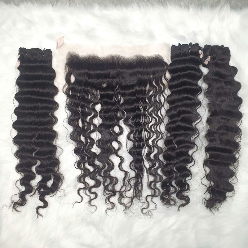 13x4 Deep Wave Lace Front Wig Styles