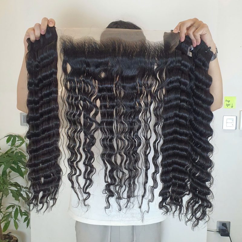 13x4 Deep Wave Lace Front Wig Styles