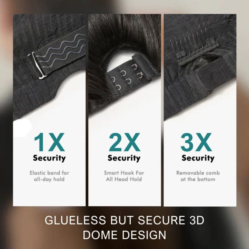Glueless but secure 3D dome design