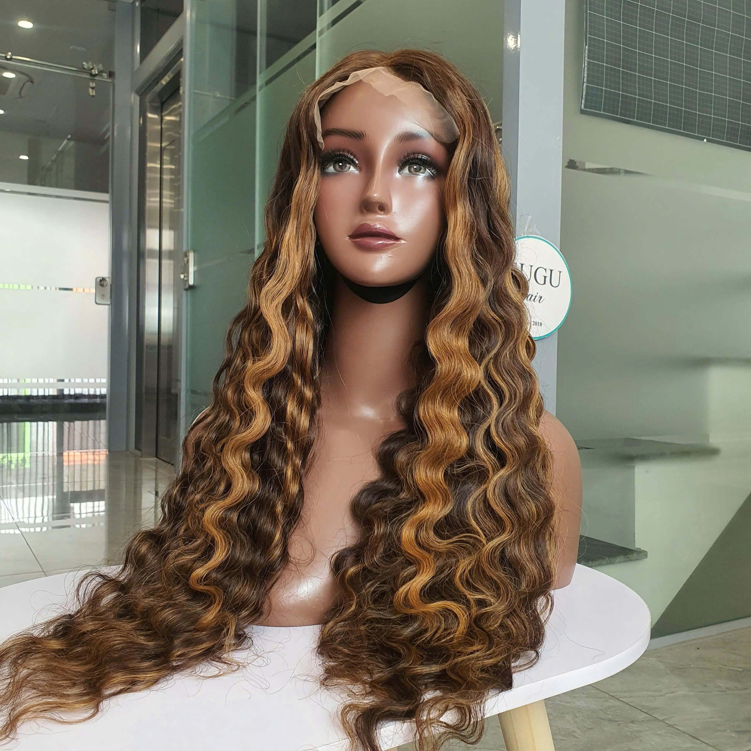 Deep Wave 5×5 Lace Wig – Piano Color, 30 Inch Premium Human Hair Wig 5 Deep Wave 5×5 Lace Wig – Piano Color, 30 Inch Premium