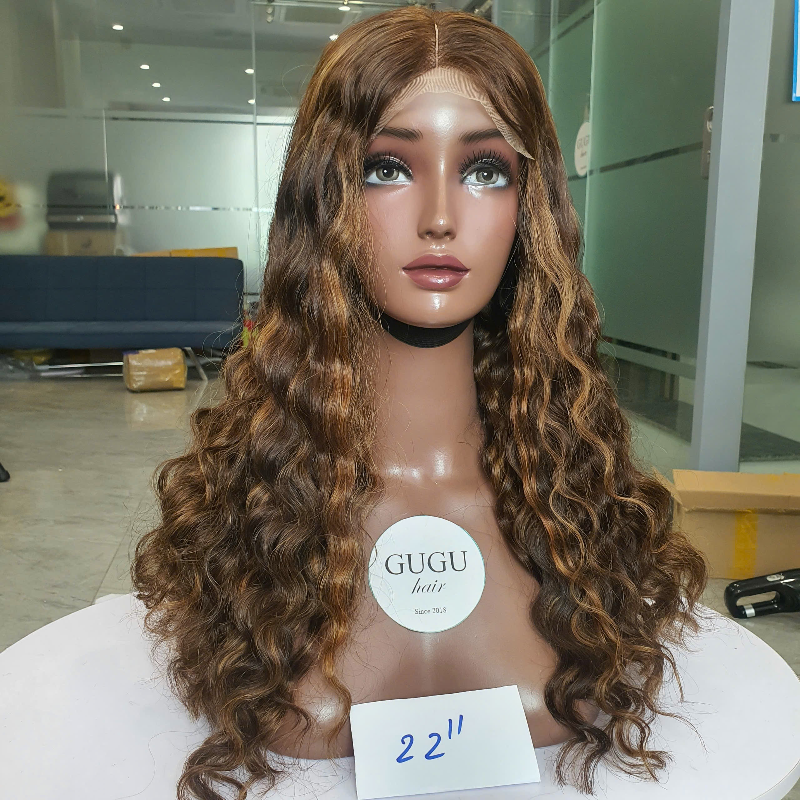 Deep wave human hair wig