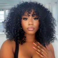 kinky curly wig human hair