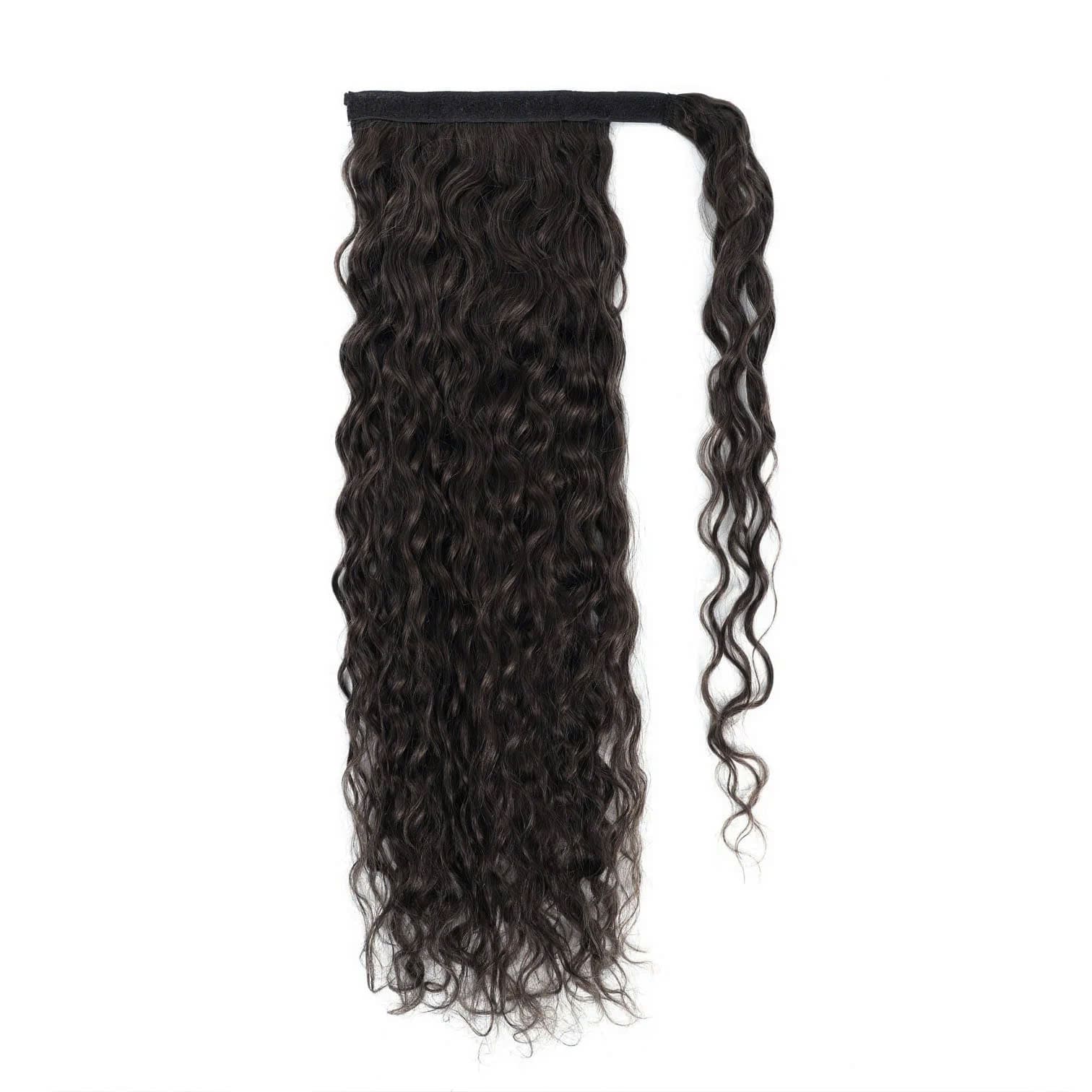 Curly Ponytail Human Hair Extensions #2c Dark Chocolate Brown 1 Pony Tail Hair Extensions