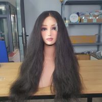 100% Real Hair Wholesale Price Black Natural Straight Hair Wig 2 Wholesale Price Black Natural Straight Hair Wig