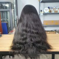 100% Real Hair Wholesale Price Black Natural Straight Hair Wig 3 Wholesale Price Black Natural Straight Hair Wig
