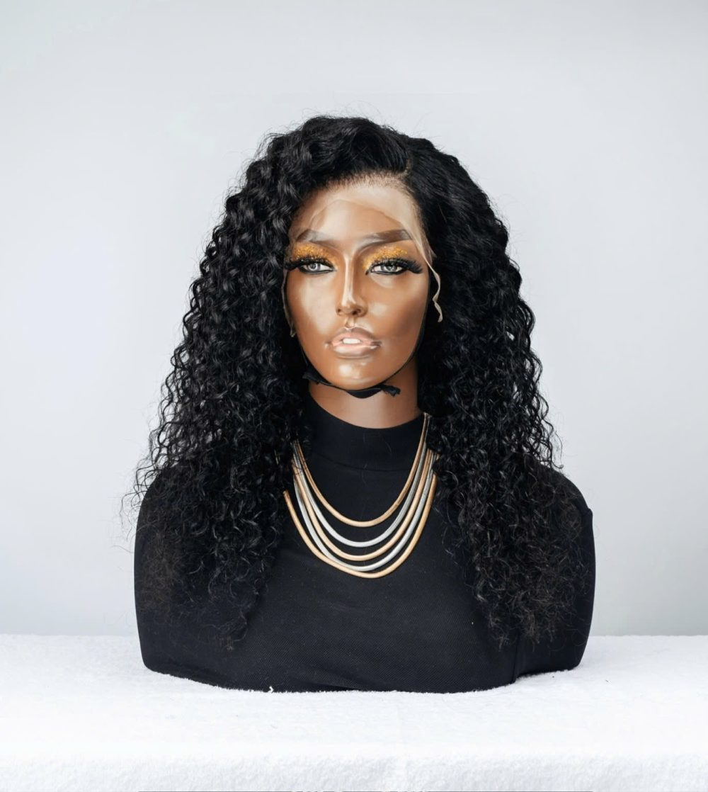 Natural Water Wave Glueless 13x4 Frontal HD Lace Curly Wig | GUGU HAIR 1 water wave wig -13x4 Frontal HD Lace Curly Wig