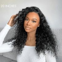 Natural Water Wave Glueless 13x4 Frontal HD Lace Curly Wig | GUGU HAIR 5 water curly 3