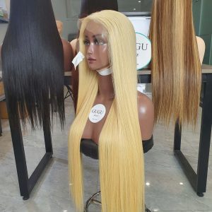 Best blonde bone straight human hair wig