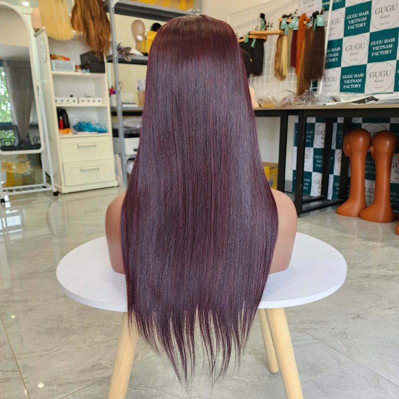 Women human hair wigs bone straight