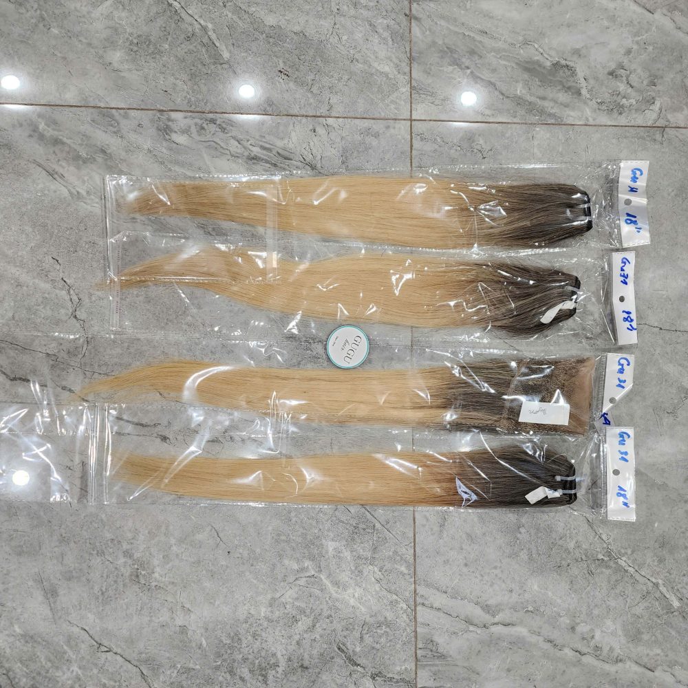 Straight Double Drawn Hair Bundles With Swiss Lace Closure 4X4