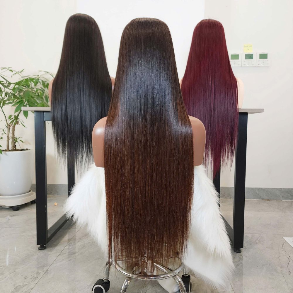 Bone Straight Ombre Brown 30'' 5x5 Glueless Lace Closure Wig