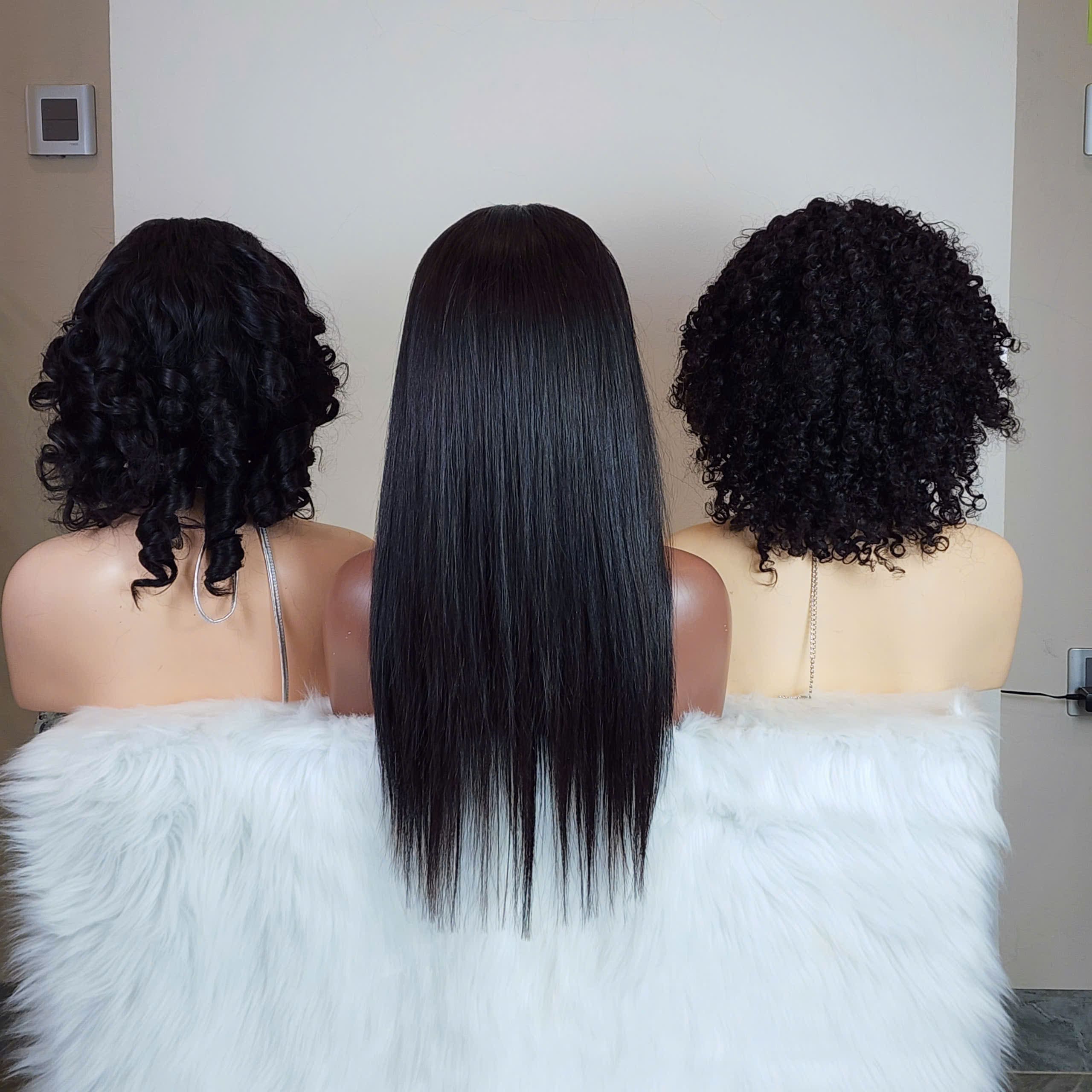 Full Frontal Wigs HD Lace Straight Human Hair 24 Inches #1b Color 6 Full Frontal Wigs HD Lace Straight Human Hair 24 Inches