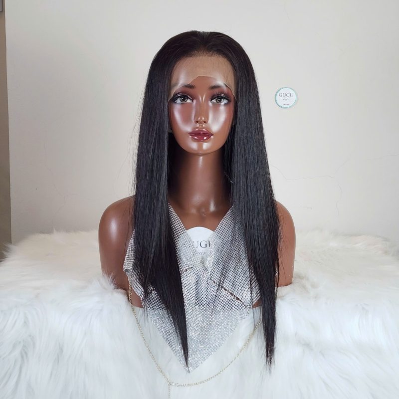 Full Frontal Wigs HD Lace Straight Human Hair 24 Inches