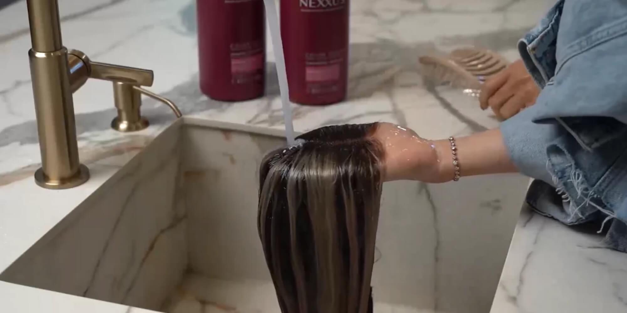 Washing Hair Wig