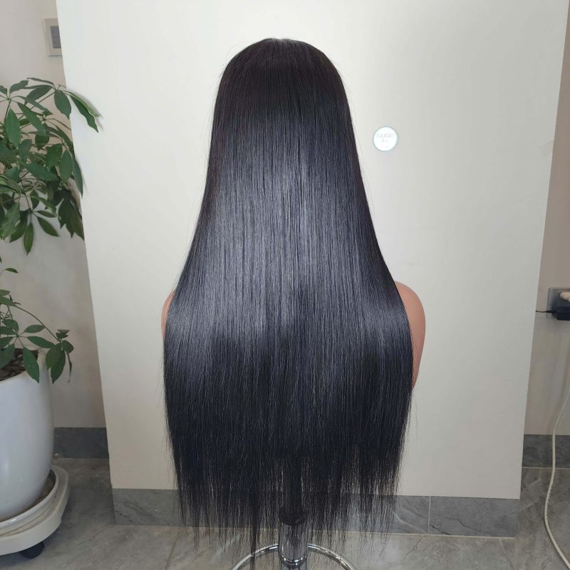 30 inch 100% Raw Vietnamese Natural Color Bone Straight Human Hair Wigs Double Drawn