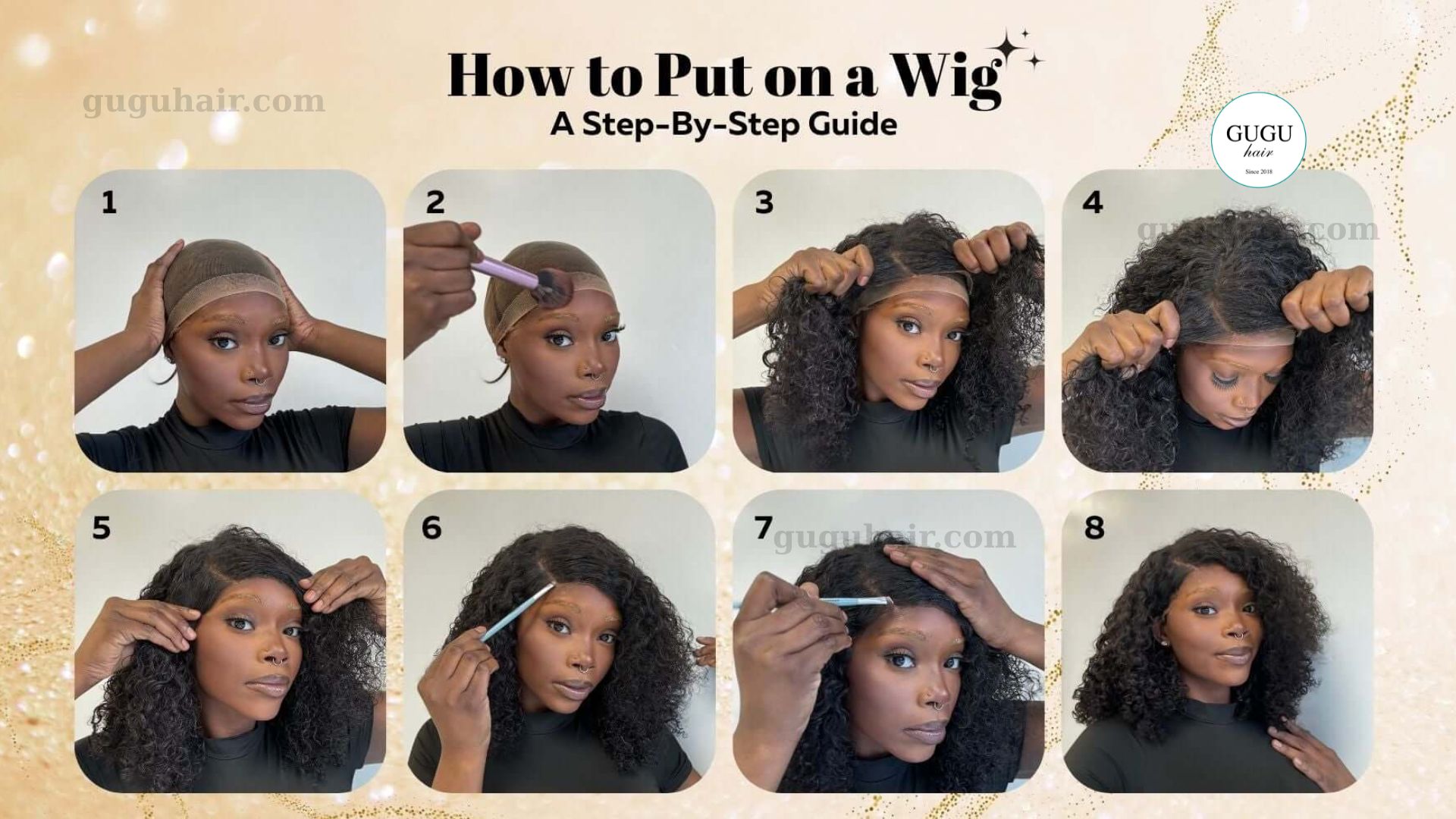 How to Put on a Wig The Beginners Guide for a Natural Look GUGU Hair 1