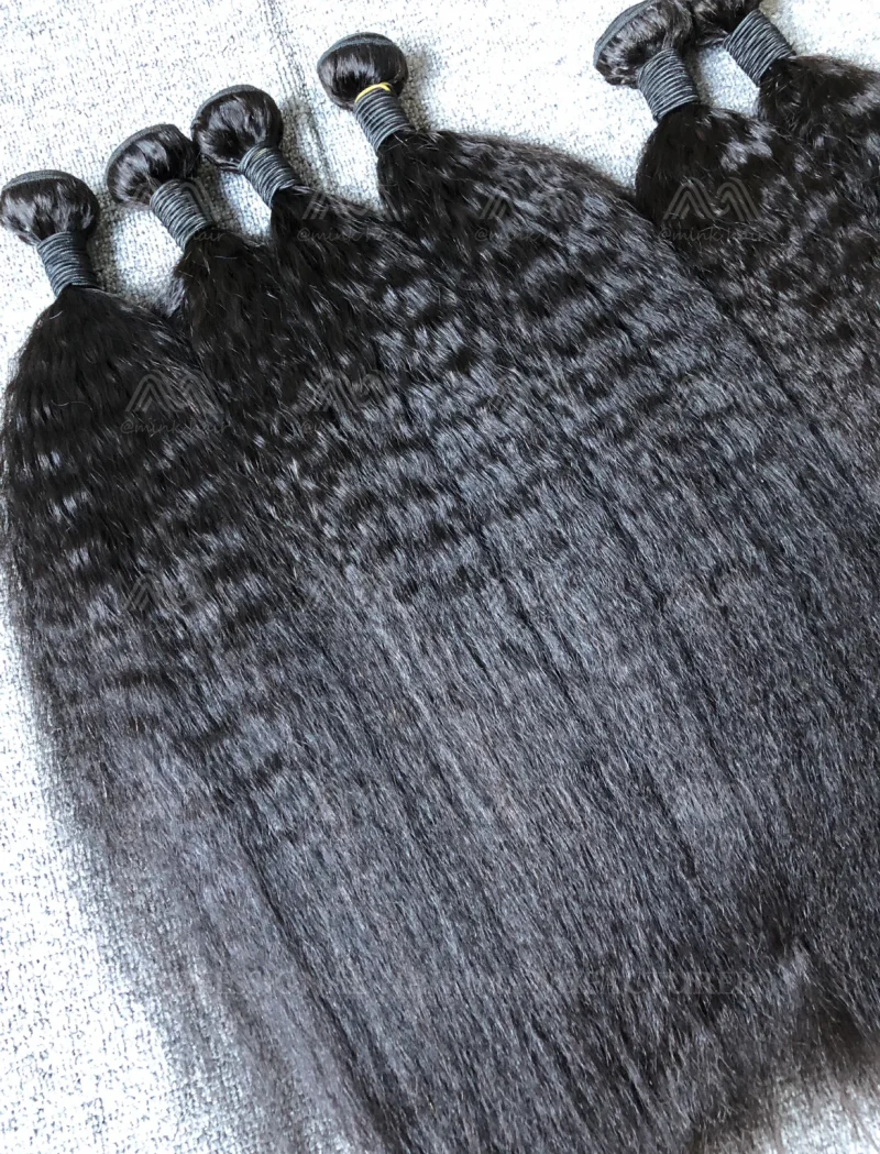 Kinky Straight Hair Extensions – 100% Unprocessed Human Hair Bundles