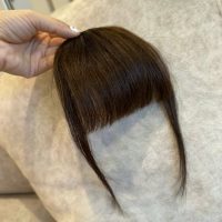Straight Clip In Hair Extensions Bangs – 100% Raw Human Hair 2 Clip In Hair Extensions Bangs – Real Human Hair Bangs by GUGU HAIR