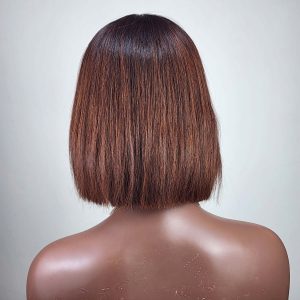 8 Inch Bob Wig - Bone Straight Human Hair Wig