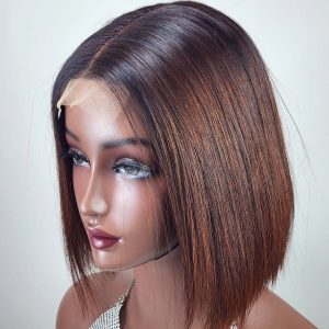 8 Inch Bob Wig Bone Straight Human Hair Wig