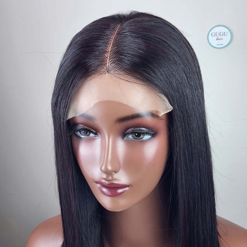 5x5 Closure Bone Straight Wig 18 inches Natural Color - 3