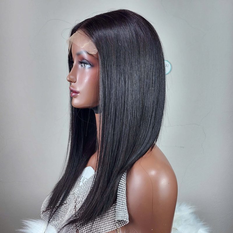 5x5 Closure Bone Straight Wig 18 inches Natural Color - 2