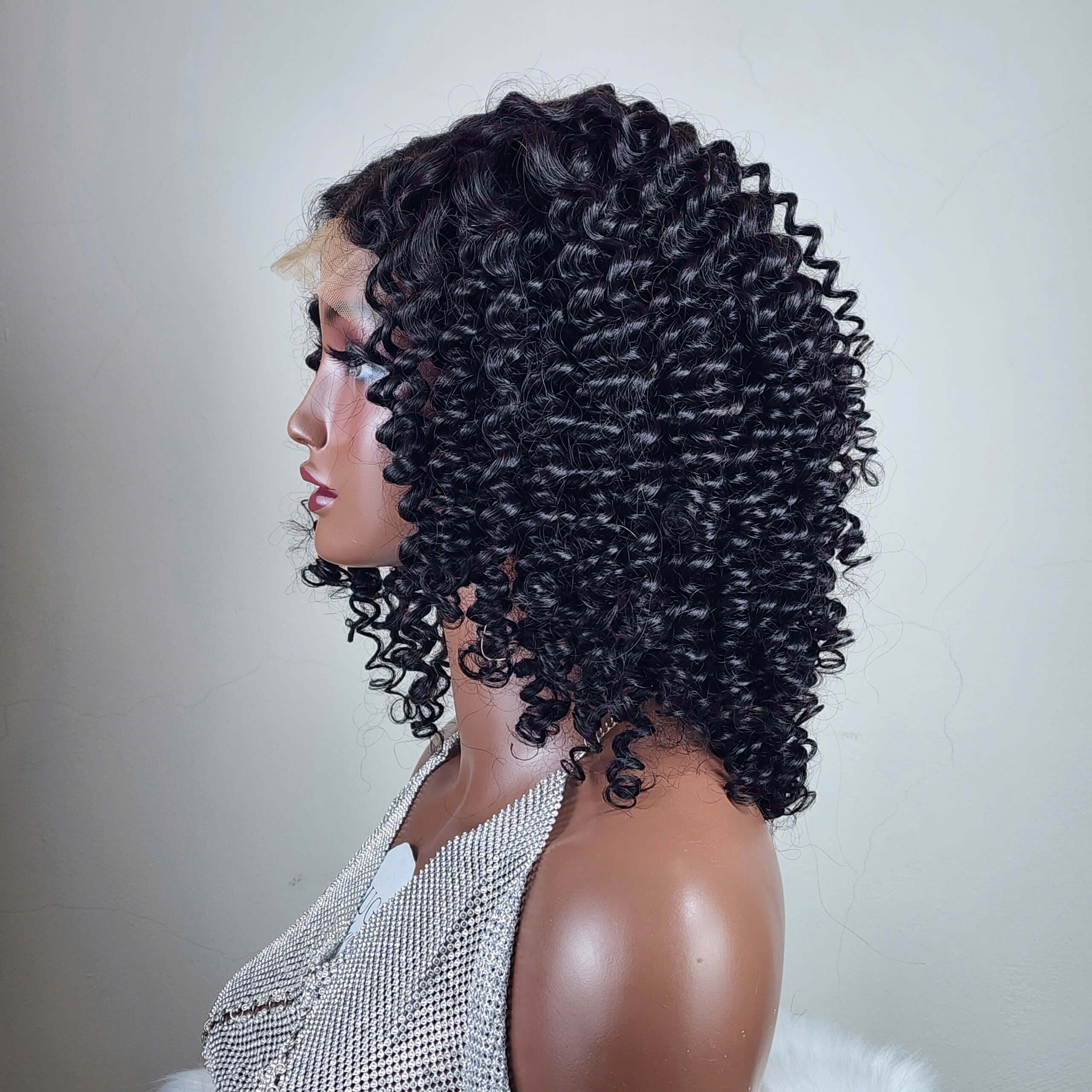 Kinky Curly Glueless 5x5 Lace Closure Wig -1