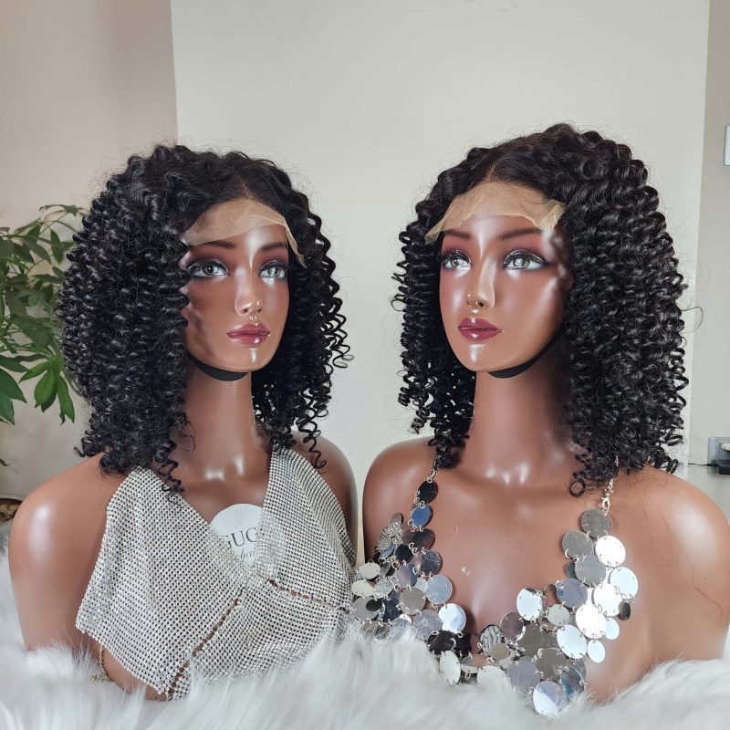 5x5 Kinky-curly Human Hair Closure Wig - 5