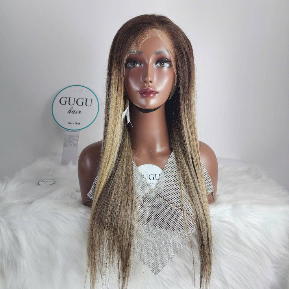 Long Straight Highlighted Lace Front Wig