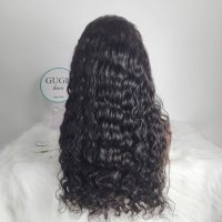 24 Inch Long Deep Wave Lace Front Wig – Natural Black
