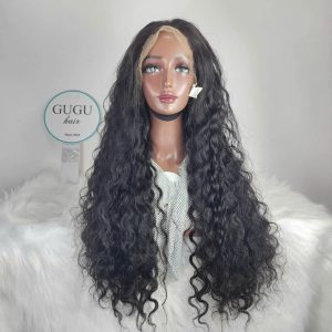 Long Deep Wave Lace Front Wig – Natural Black
