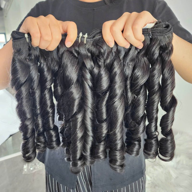 Vietnamese raw bouncy curly hair weave