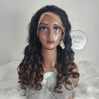 Human hair bouncy hair wig ombre
