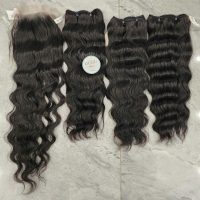 Raw Vietnamese Wavy Hair – Deep Wavy 3 Hair Bundles With Lace Closure 2 Vietnamese Wavy Hair – Deep Wavy
