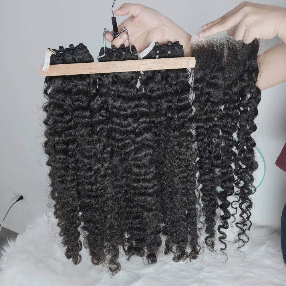 Virgin Unprocessed Hair Bundles Burmeses Curly